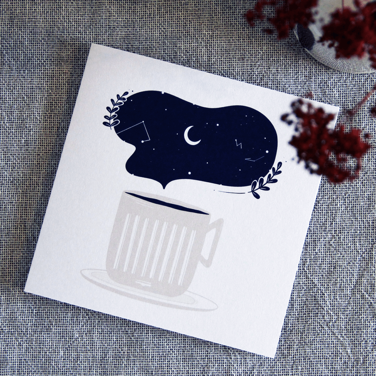 Carte de voeux "Tasse de thé" – Image 2