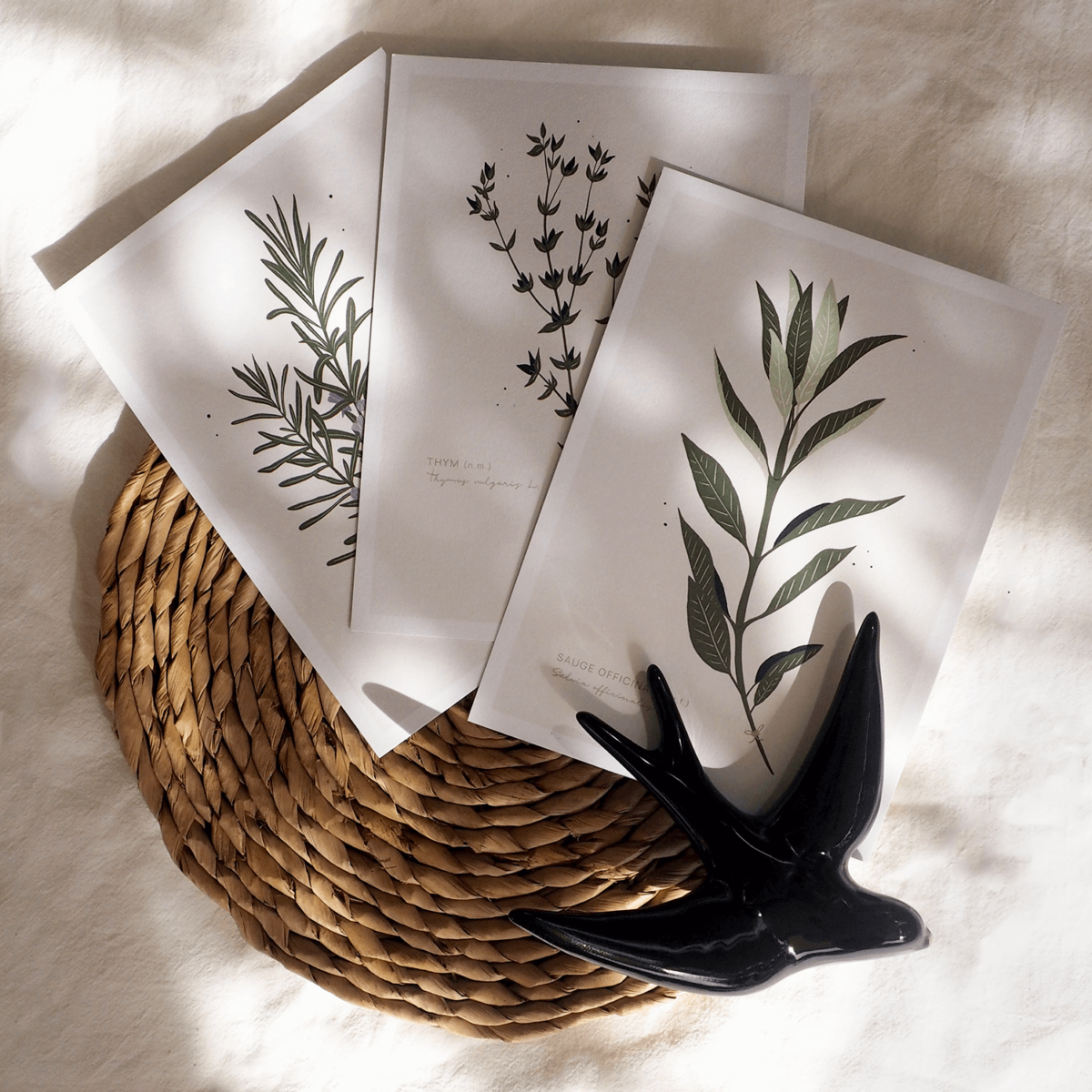 Triptyque Mini Affiches "Herbes aromatiques"