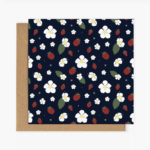 Carte de voeux "Fraises des bois"